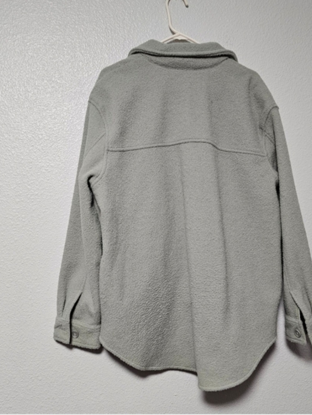 Hilary Radley Light Gray Button-Front Shacket Sz XL - Picture 5 of 10